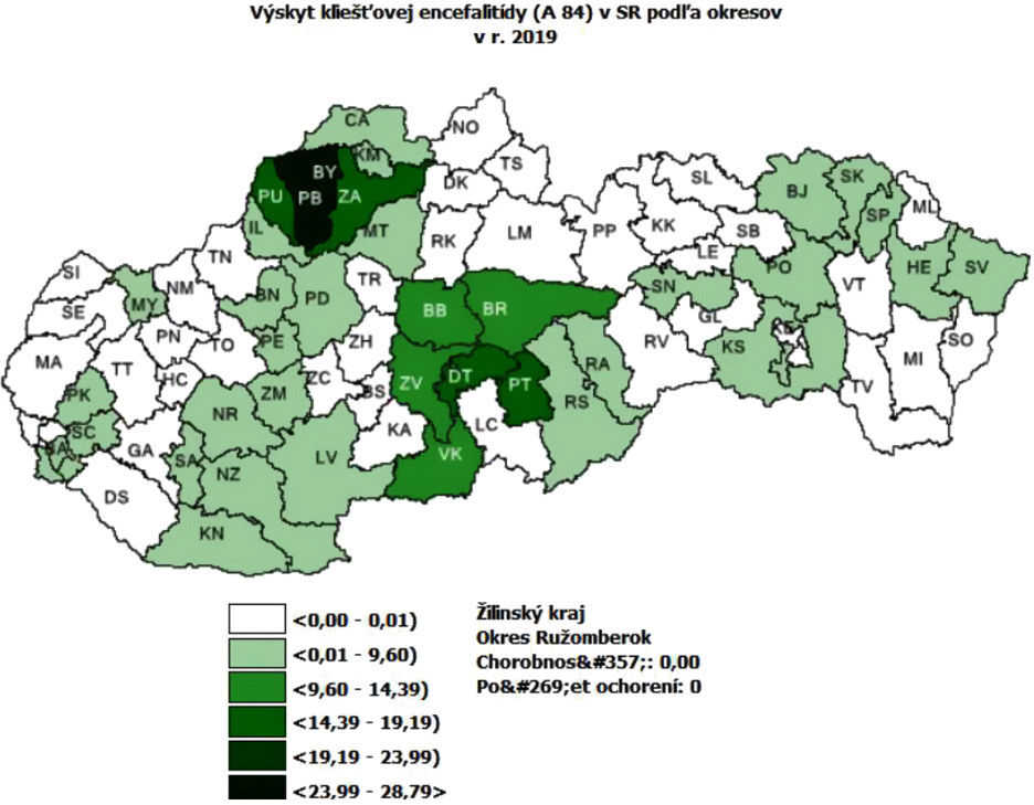 mapa borelioza encefalitida
