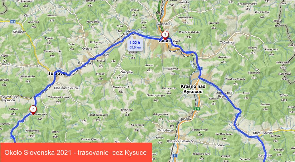 preteky mapa kysuce