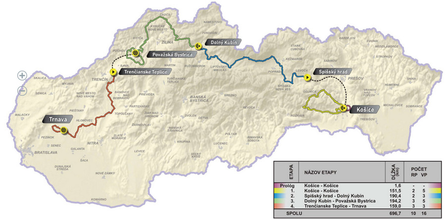 preteky mapa kysuce v