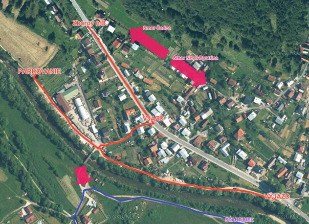 mapa parkovania