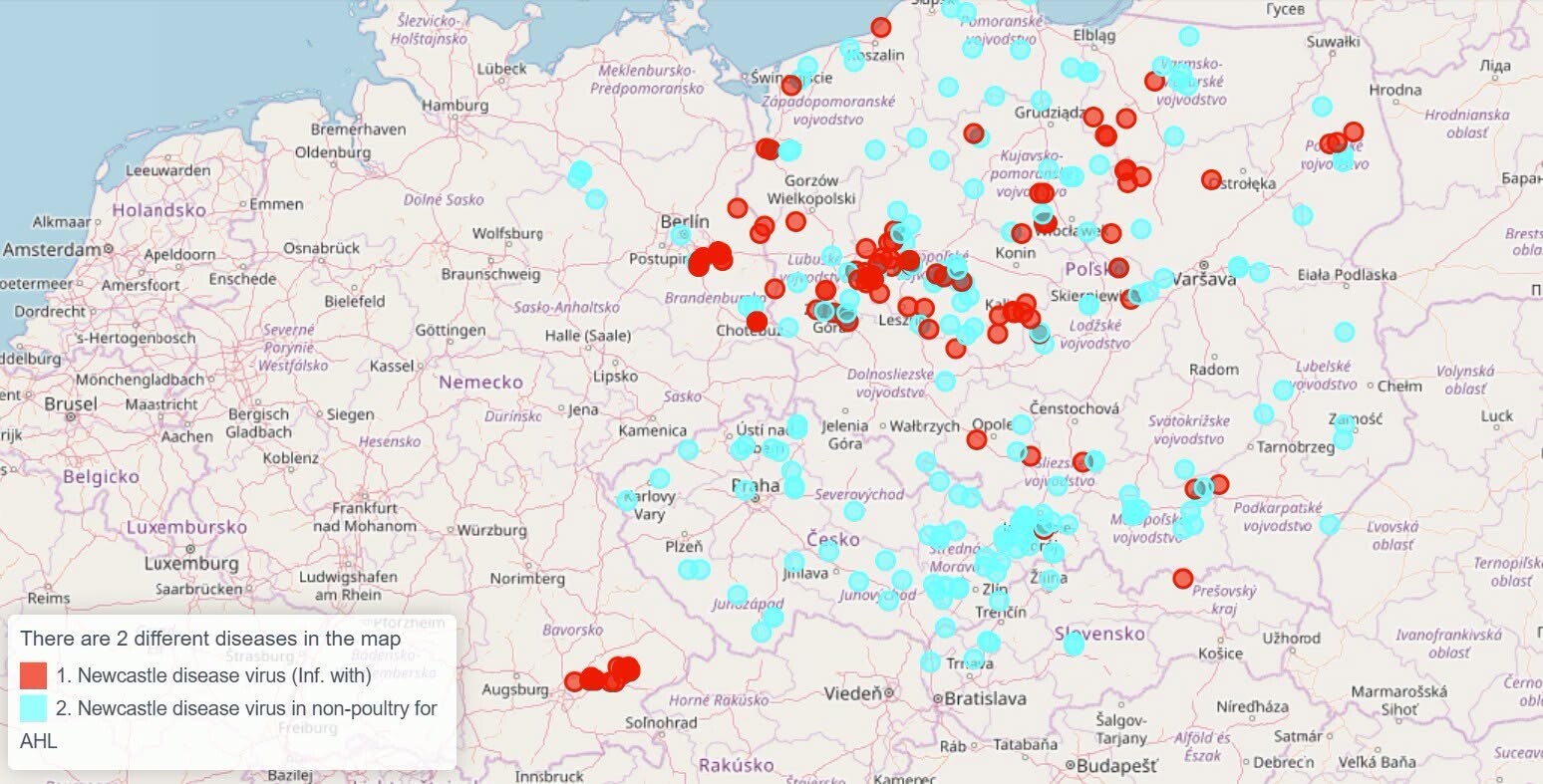 mapa ohniska nákazy