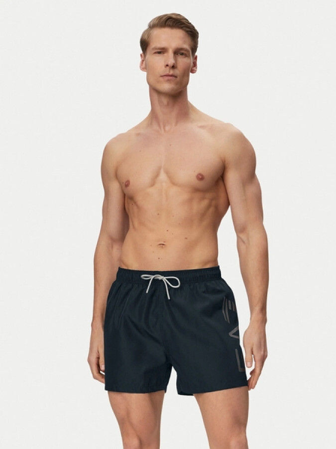 ea7 emporio armani plavky cierno strieborne ikonna