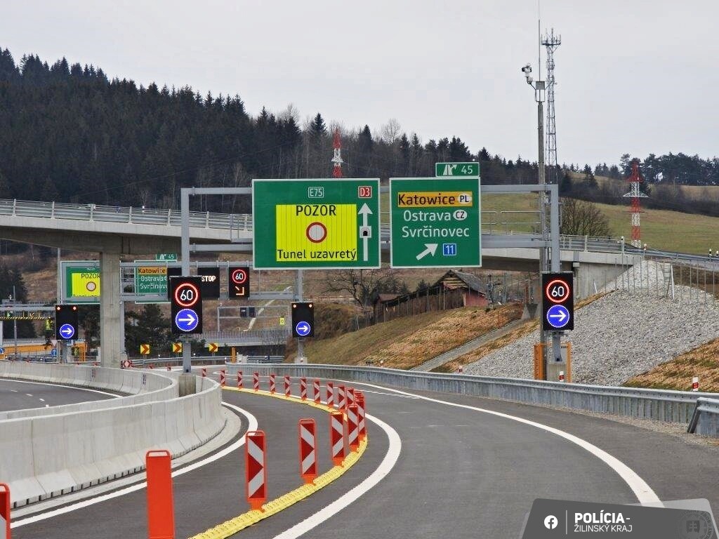tunel polana D3 zatvoreny