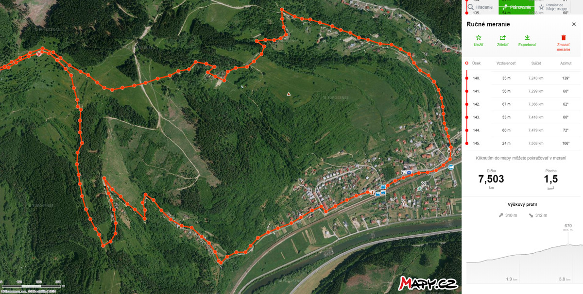 osada belajky ochodnica mapa